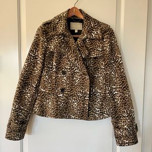 Banana Republic leopard print jacket.